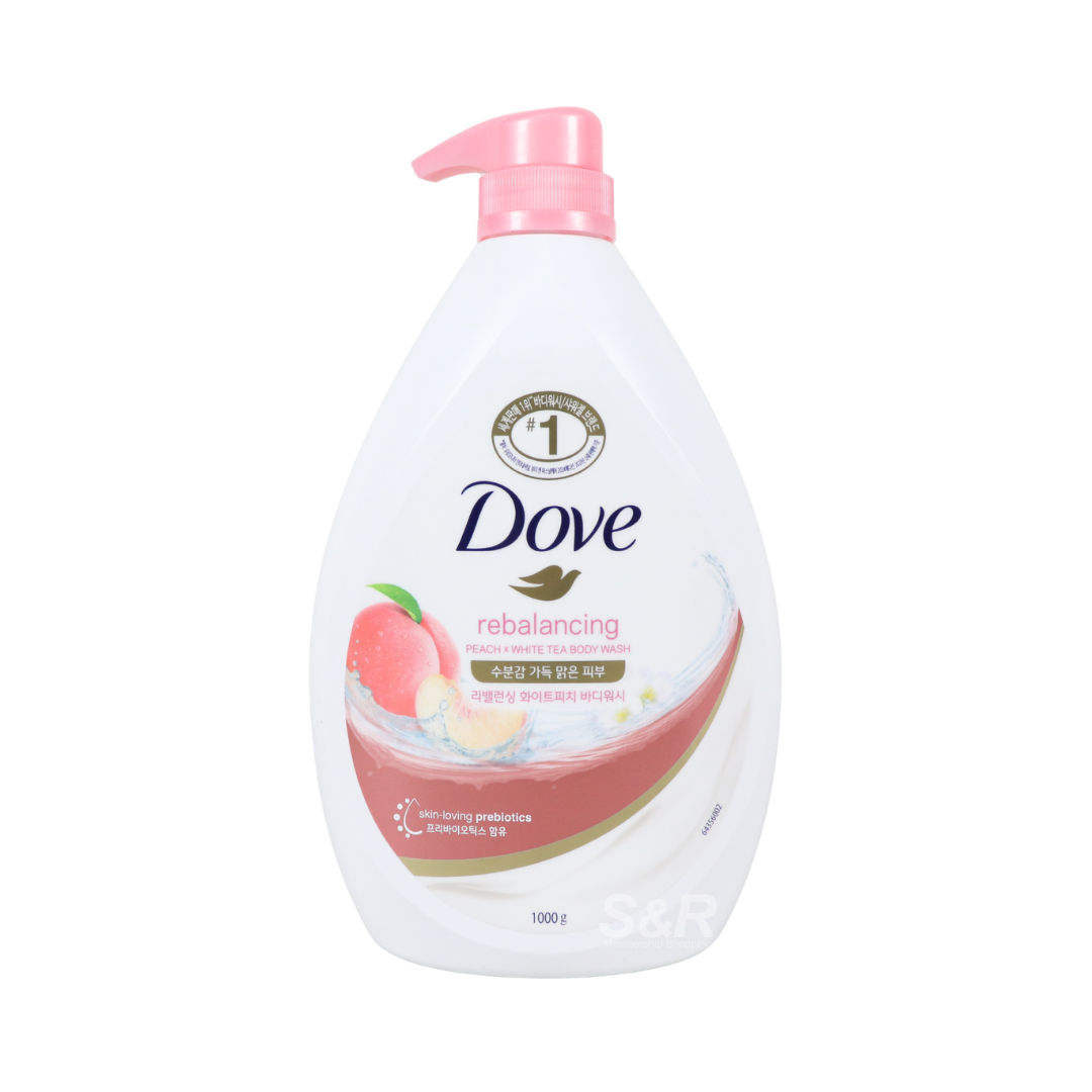 Dove Rebalancing Peach + White Tea Body Wash 1L